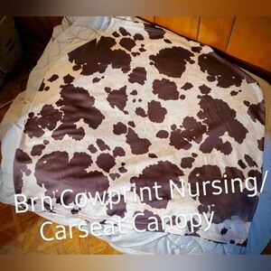 NEW Cowprint Carseat Canopy Cover